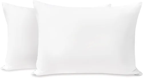 Vista 22 de TILLYOU Paquete de 2 fundas de almohada para niños pequeños con cierre de sobre, 13" x 18" de microfibra sedosa y suave, fundas de almohada de viaje