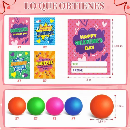 Vista 2 de 28 tarjetas de regalo del día de San Valentín con bola pequeña
