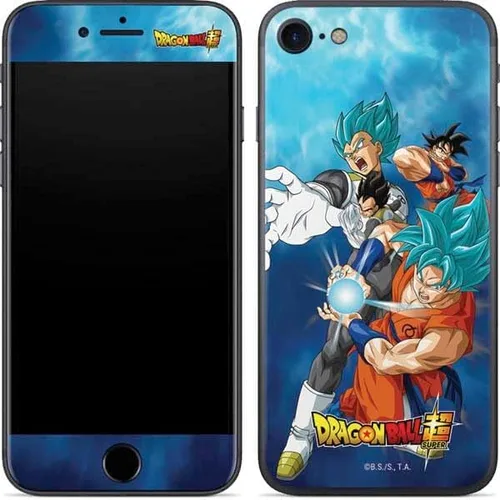 Vista 7 de Skinit Calcomanía para teléfono compatible con iPhone SE (2ª y 3ª generación), diseño oficial de Dragon Ball Super Goku