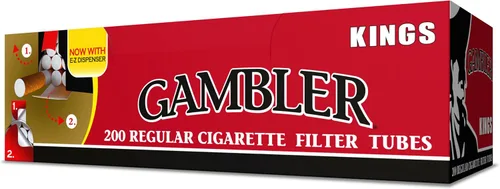 Vista 4 de Gambler Tubos de cigarrillos RYO REGULAR KING SIZE Caja de 200 unidades (5 cajas)