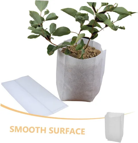 Vista 7 de 200pcs Non-Woven Fabric Grow Bags for Seedlings, Biodegradable Thickened Plant Nursery Containers 9x12cm, Garden Fabric Planters Suitable for Raised