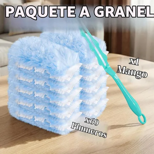 Vista 7 de 60 repuestos de plumero de 360° para Swiffer Duster con 2 asas mejoradas 60 recambios + 2 mangos