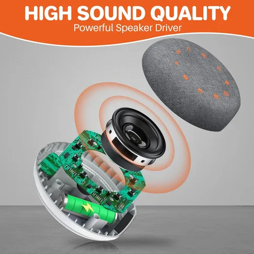 Vista 7 de FUNYKICH Máquina de sonido de ruido blanco, máquina de sonido portátil para dormir con 40 sonidos relajantes, indicador de batería, temporizador