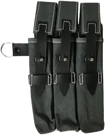 Vista 6 de WWII-ALEMAN-MP38-MP40-BOLSA-REVISTA-SET CON CORREA MP40 NEGRA (COMBO)