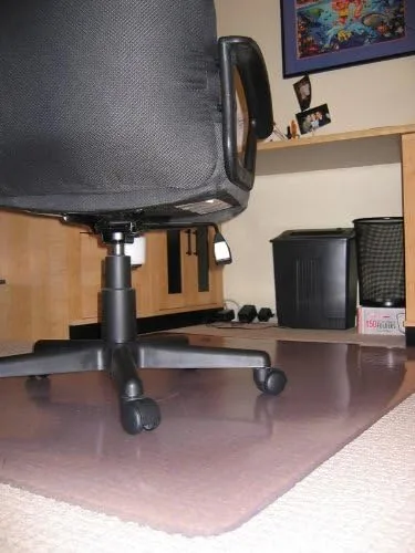 Vista 4 de Alfombrillas para sillas para suelos de moqueta: 60" x 72" rectángulo - espesor premium (1/5") - transparente