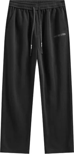 Vista 6 de HHZ Pantalones holgados de algodón para hombre, holgados, para yoga, gimnasio, entrenamiento, con bolsillos, parte inferior abierta, pierna ancha