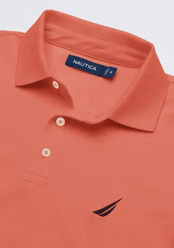 Vista 5 de Nautica Polo piqué de algodón elástico sólido para hombre