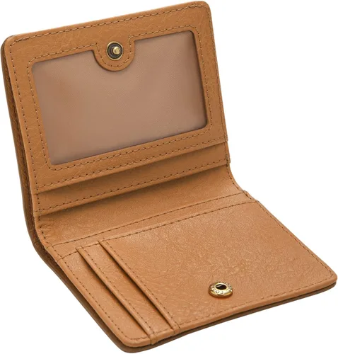 Vista 4 de Fossil Logan - Cartera plegable de cuero con bloqueo RFID para mujer