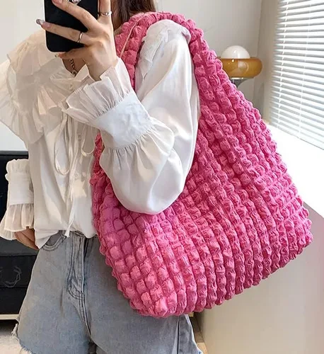 Vista 3 de Bolsas Hobo de burbujas para mujer, bolsa de mano de burbujas, bolsa de hombro de nube, bolso Hobo, bolso casual, bolso de regalo para mujeres 2023