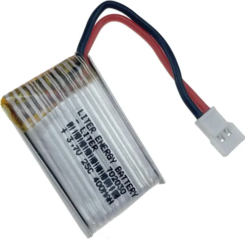 Vista 2 de 3.7V 400mAh 702030 Li Batería de litio para alta ampliación 25C Drone Batería para Syma X11 X11C WLToys V911S A120 Hubsan X4 H107L
