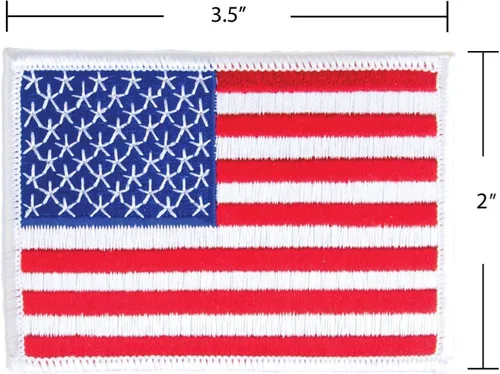 Vista 3 de WAYDA Paquete de 4 parches de bandera estadounidense, emblema de uniforme para planchar o coser, parche de gancho de moral