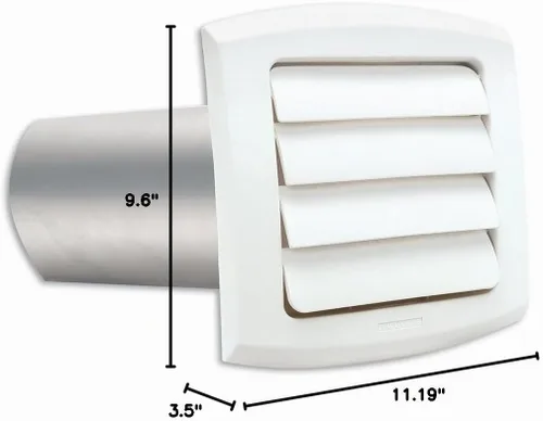 Vista 3 de Dundas Jafine BLH6WZW - Capucha de ventilación con listones blancos de 6 pulgadas