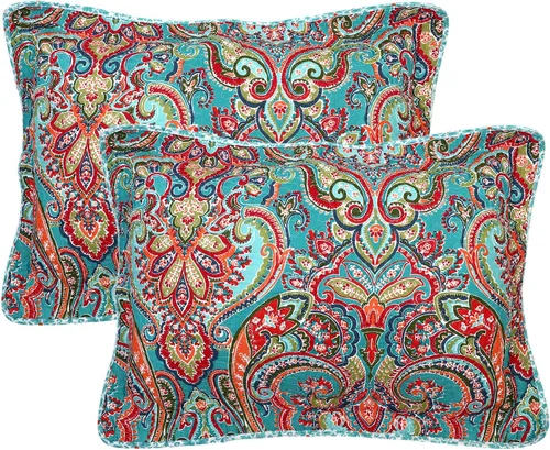 Vista 7 de Newrara Juego de 2 fundas de almohada acolchadas 100% de algodón, tamaño estándar, diseño de pájaro americano, decoración de dormitorio (pájaro)