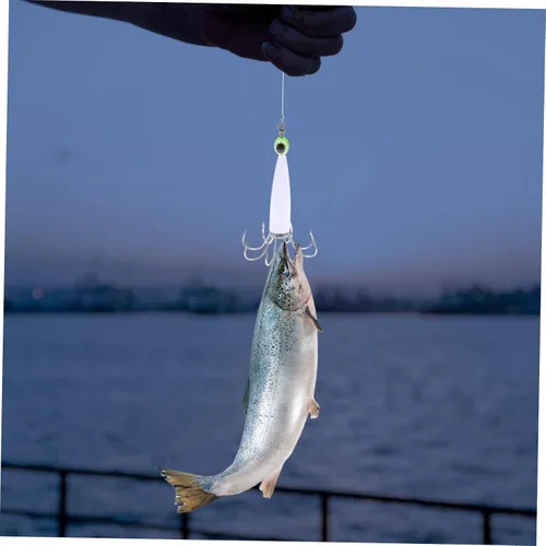 Vista 7 de BESPORTBLE 4 unids profesional gancho púa pesca señuelo para pulpo para pesca de agua dulce fuerte fuerza de tracción para entusiastas de la pesca