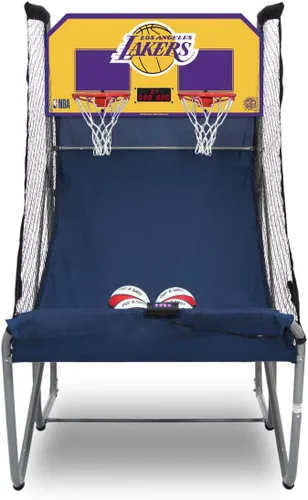 Vista 14 de Pop-A-Shot - Home Dual Shot Arcade Basketball Game with NBA Graphics l Sensor Scoring l 16 Game Modes l 7 Balls l Foldable Storage l for All NBA Fans
