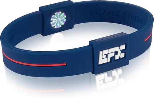 Vista 21 de EFX Pulsera de equilibrio de rendimiento, pulsera de silicona para atletas Negro/Azul