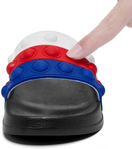Vista 3 de Engtoy Sandalias para niños y niñas, unisex, ligeras, antideslizantes, puntera abierta, cómodas, para ducha, playa, divertidas sandalias