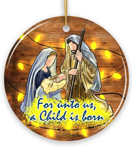 Vista 8 de Adornos de Navidad con temática religiosa, decoraciones de Natividad y Jesucristo