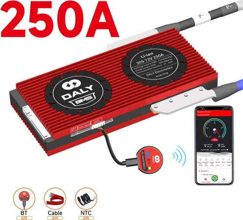 Vista 87 de DALY BMS 72V Li-ion 20S 30A Tablero de protección con cable de equilibrio de puerto común para panel solar autoconstruido, sistema de suministro