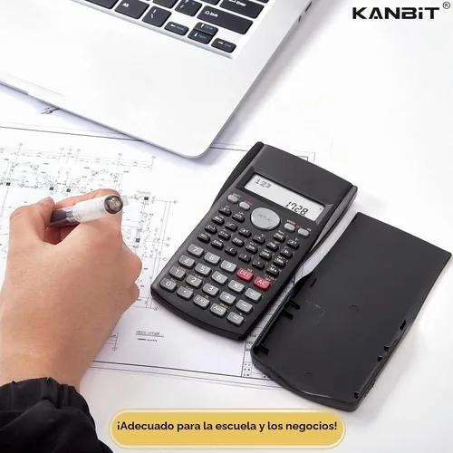Vista 6 de Calculadora científica, paquete de 2, pantalla transparente de 2 líneas, 240 funciones, calculadora básica AAA funciona con pilas para fracción