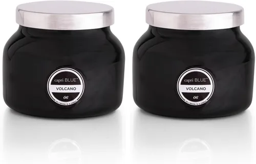 Vista 13 de Capri Blue Volcano Velas perfumadas – Velas en tarro de cristal de lujo para el hogar perfumadas con frutas tropicales y cítricos azucarados, mezcla