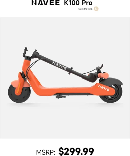 Vista 2 de NAVEE K100 Max/K100 Pro/K100 Electric Scooter for Kids, Adjustable Handlebar/Speed, Digital Pet, Safe Brake, RGB Lights, Lightweight, Riders Up to