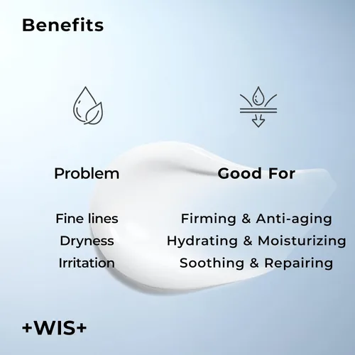 Vista 5 de +WIS+ Crema potenciadora de colágeno con péptidos 6X, hidratante péptido, crema facial reafirmante antienvejecimiento con ácido hialurónico