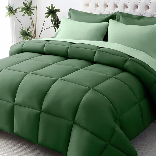 Vista 30 de JOLLYVOGUE Juego de edredón individual XL, cama ultrasuave en una bolsa, tamaño individual XL, 5 piezas, juego de ropa de cama certificado Oeko-TEX