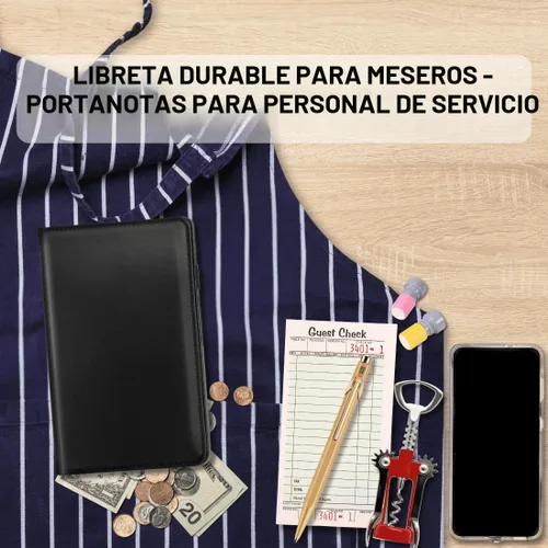 Vista 8 de LINTRU Libro de Servidor, Libros de Servidor Reforzados y Duraderos para Mesera, Libro de Mesera Pulido y Profesional, Libro de Servicio Organizado
