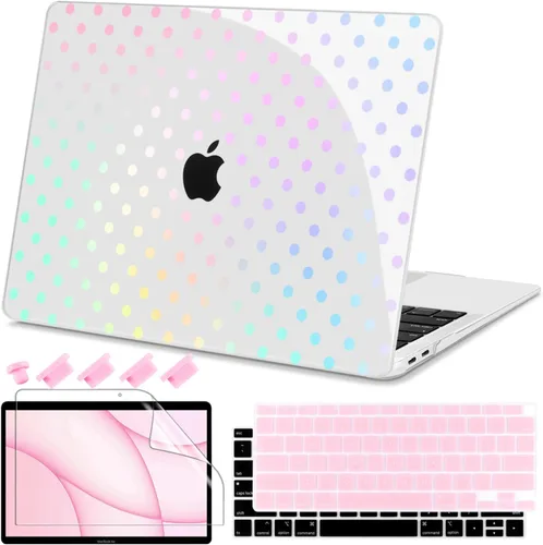 Vista 30 de Teryeefi Compatible con MacBook Air de 13 pulgadas A2337 M1 Chip A2179 A1932 (versión 2018-2020), funda protectora delgada + cubierta de teclado
