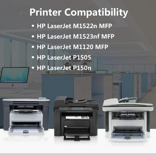 Vista 3 de 1 cartucho de tóner negro 36A CB436A de repuesto para impresora HP Laserjet M1522n MFP M1523nf MFP M1120 MFP P1505 P150n, vendido por TopInk