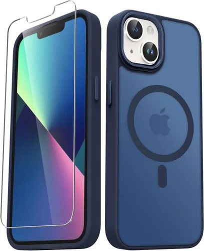 Vista 36 de YENAPOON Funda magnética mate para iPhone 11 con 1 protector de pantalla, compatible con Magsafe, translúcida esmerilada, delgada, a prueba