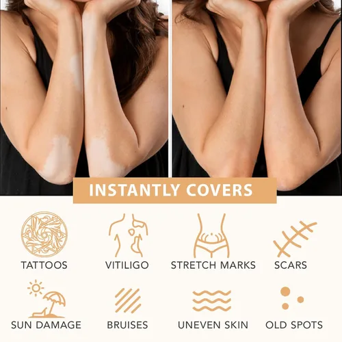 Vista 8 de Corrector de maquillaje de piernas, crema impermeable para cubrir el cuerpo impecable, crema para piernas, corrector de cicatrices de tatuaje de #1