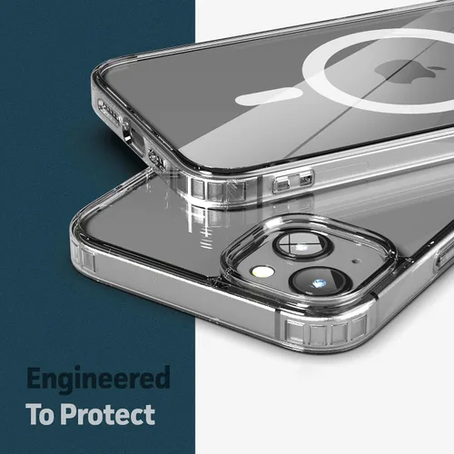 Vista 3 de ENCASED Funda magnética con protector de pantalla para iPhone 14 Plus de 6.7 pulgadas, compatible con MagSafe (transparente)