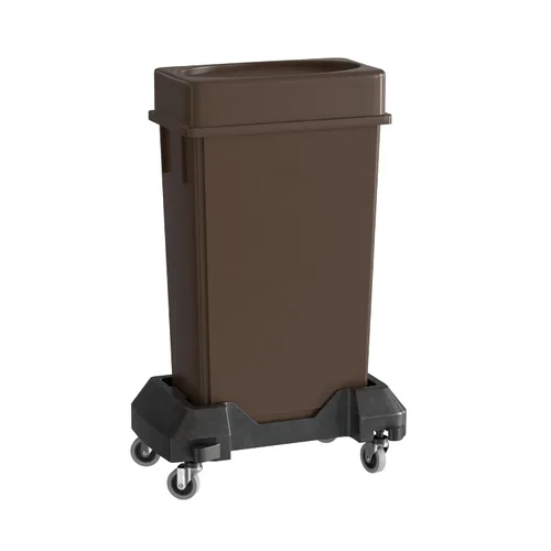 Vista 42 de Bote de basura Slim Jim negro de 23 galones con carrito