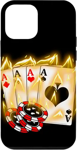 Vista 16 de Burning Four Aces Poker Cool Quad Aces Poker Player Gift Case for iPhone 17