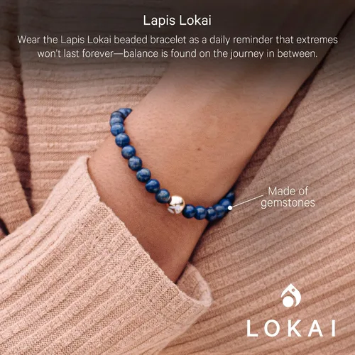 Vista 2 de Lokai Gemstone Beaded Bracelet for Women & Men, Stone & Metal Collection - Crystal & Gemstone Jewelry Fashion Bracelet Slides-On for Comfortable Fit