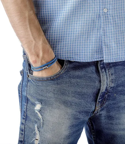 Vista 5 de Wind Passion - Pulsera de cuerda de paracaídas ligera y resistente con cierre magnético para hombres y mujeres, Medium