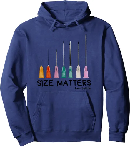 Vista 6 de Needle Size Matters Sudadera con capucha divertida de enfermería CNA Nurse Life, Negro