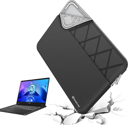 Vista 17 de Smatree Funda para portátil MSI Summit 13 AI+Evo Copilot+PC/E13 AI Evo A1M, para Summit E13 Flip Evo de 13.4 pulgadas, funda con bolsillo
