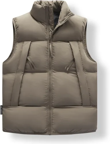 Vista 3 de Abrigos de gran tamaño para hombre, chaleco de invierno acolchado para hombres 2023 resistente a la intemperie, plegable, chaleco sin mangas