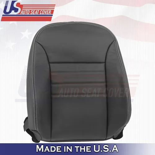 Vista 7 de 2011 2012 compatible con Dodge Charger SXT Front Driver Top & Bottom Cubiertas de cuero negro