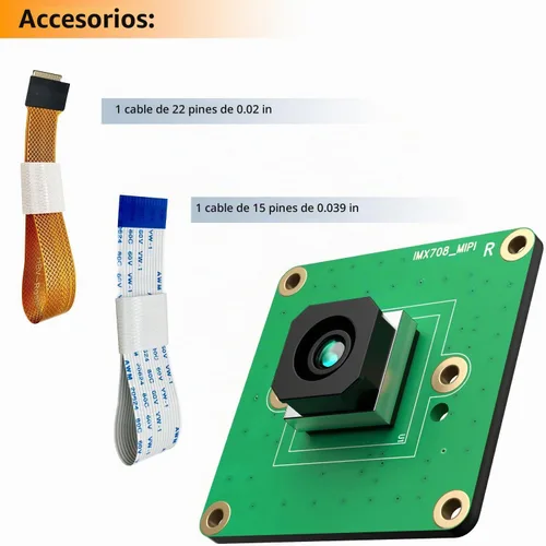 Vista 10 de Módulo de cámara de enfoque automático de 12MP para Raspberry Pi, sensor IMX708, FOV de 75°, HDR, compatible con Pi 5,4,3, Zero, CM4