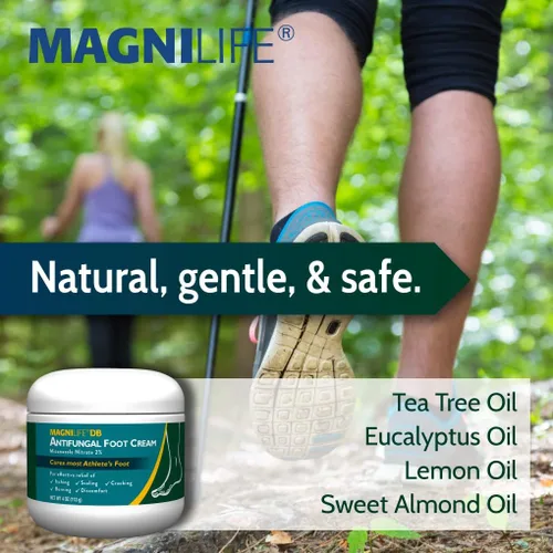 Vista 4 de MagniLife DB Crema antifúngica para pies, calmante y de acción rápida, alivio de picazón, descamación, grietas, ardor y molestias, crema hidratante