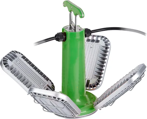 Vista 7 de PowerSmith PTLK516-130 - Luz de trabajo LED temporal de 16,000 lúmenes con 4 paneles pivotantes, gancho de metal de montaje rápido y cable
