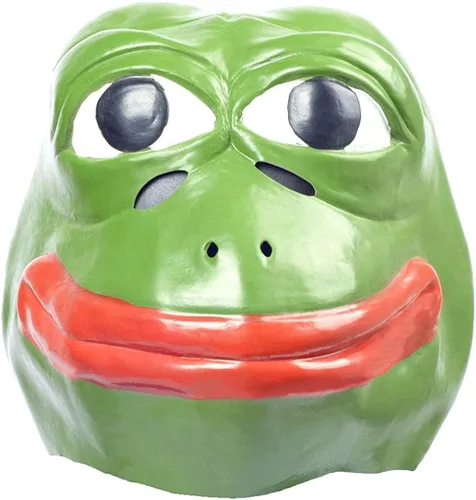Vista 3 de Máscara de rana de animal de cabeza completa, máscara de látex para Halloween, disfraz de cosplay para adultos, accesorios de decoración de fiesta
