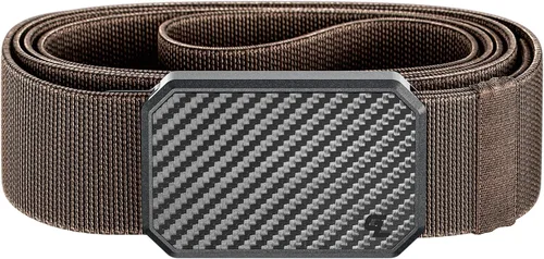 Vista 26 de Groove Life - Cinturón de nailon elástico para hombre con hebilla magnética de aluminio