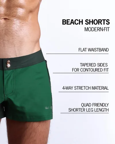 Vista 45 de Bang Men's Swimwear - Beach Shorts - Stretchy Quick-Dry All-Use Premium Swimsuit Trunk Square Cut