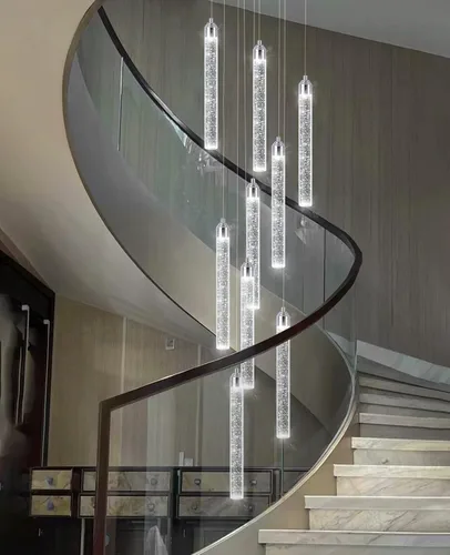 Vista 26 de Candelabros de cristal modernos de 1 luz LED regulable Iluminación colgante para isla de cocina, comedor, pasillo