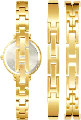 Vista 13 de Anne Klein AK/2245 - Juego de reloj de pulsera con detalles de cristal prémium para mujer